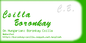 csilla boronkay business card